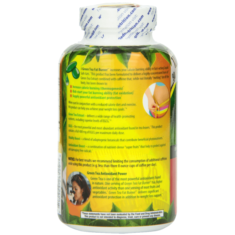 Applied Nutrition Green Tea Fat Burner Maximum Strength with 400 mg EGCG Fast-Acting 90 Liquid Soft-Gels