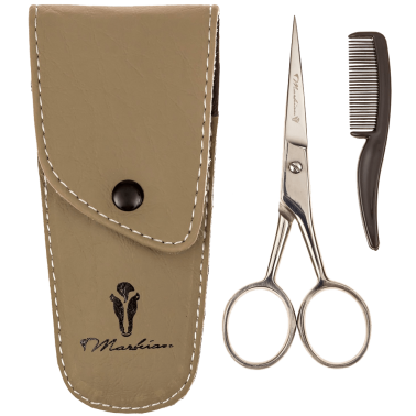 Scissors With Comb For Precise Facial Hair Trimming