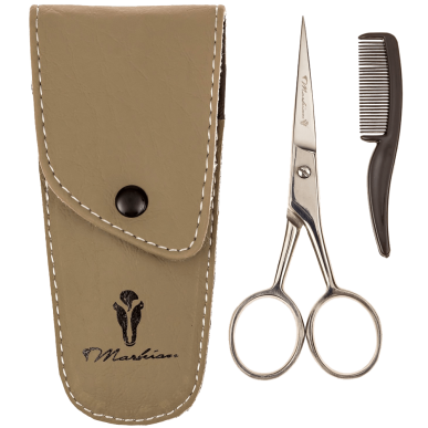 Scissors With Comb For Precise Facial Hair Trimming