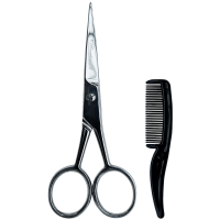 Scissors With Comb For Precise Facial Hair Trimming