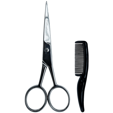Scissors With Comb For Precise Facial Hair Trimming