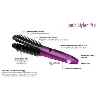InStyler Ionic Styler Pro Ionic Hot Brush and Ceramic Flat Iron