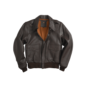 Alpha industries leather jacket