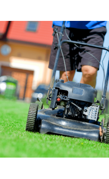 Man mowing the lawn 
