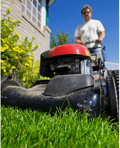 Man mowing the lawn 