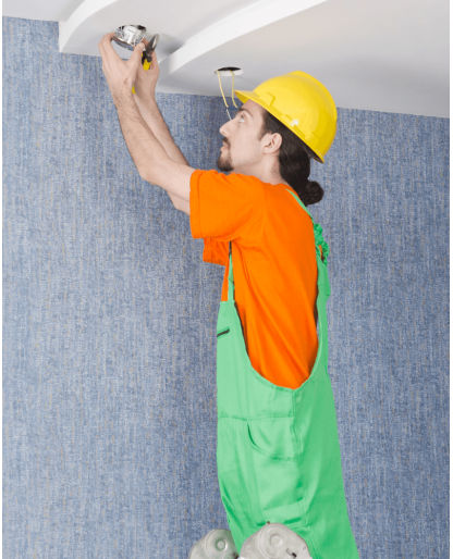 Construction workers at work 