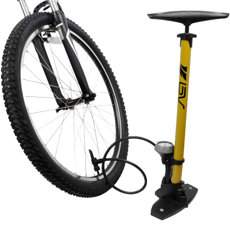 Steel Floor Pump with Gauge