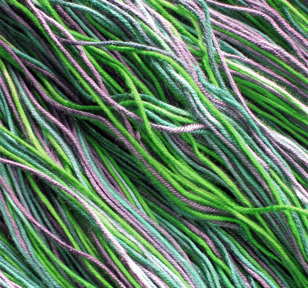 Dyed Bamboo Yarn Closeup