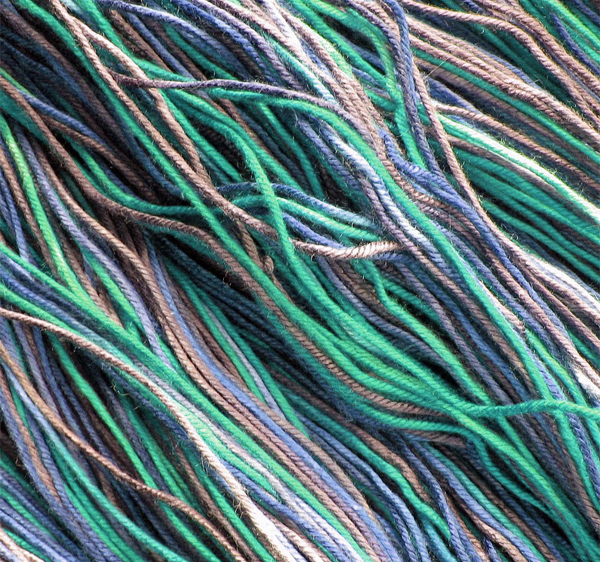 Dyed Bamboo Yarn Closeup