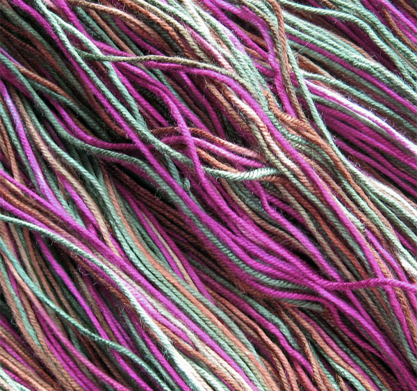 Dyed Bamboo Yarn Closeup