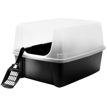 IRIS Open Top Litter Box with Shield and Scoop