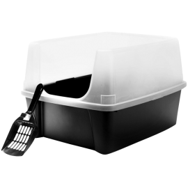 IRIS Open Top Litter Box with Shield and Scoop