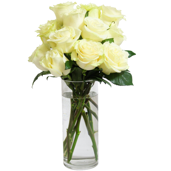 Pink&White Long Stemmed Roses