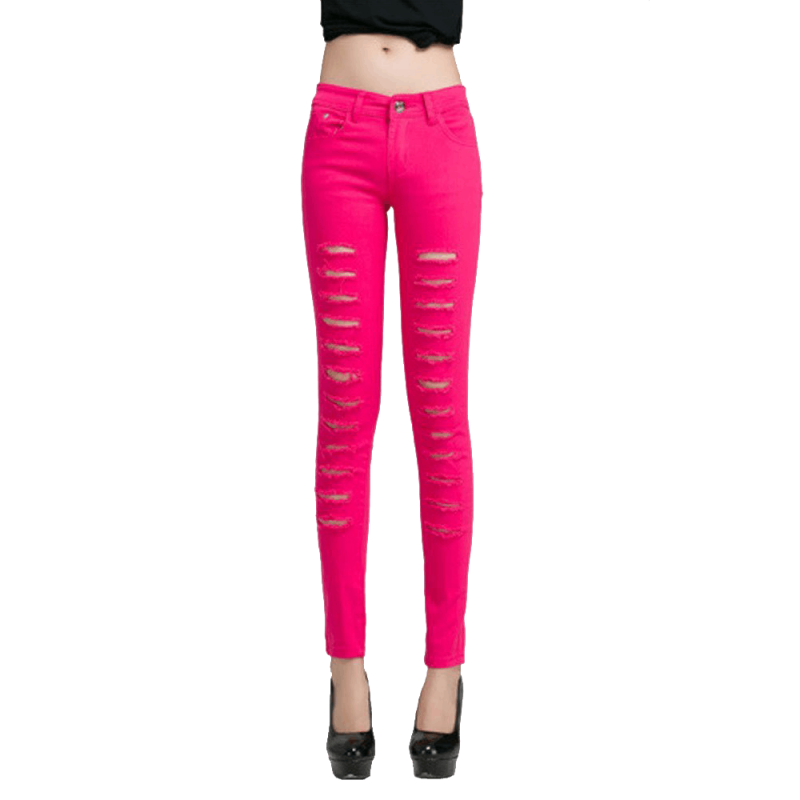Ripped Jeans Denim Jeggings