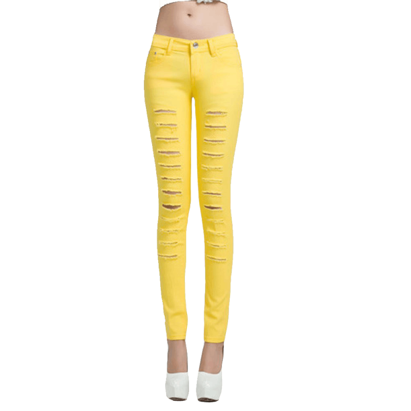 Ripped Jeans Denim Jeggings