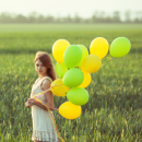 Beautiful girl in field 