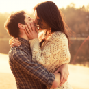 Young beautiful couple in love 