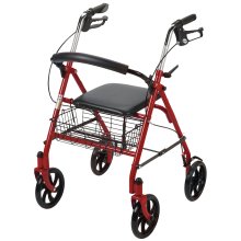 Four Wheel Rollator with Fold Up Removable Back Support
