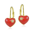 Pink-Cubic-Dangling Earrings