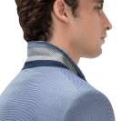 Blue Striped False Plain Suit Blazer
