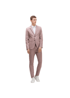 Textured suit, classic button fastening