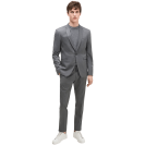 Textured suit, chest pocket
