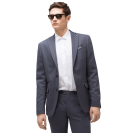 Textured weave suit, breast pocket detail