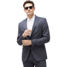 Textured weave suit, breast pocket detail