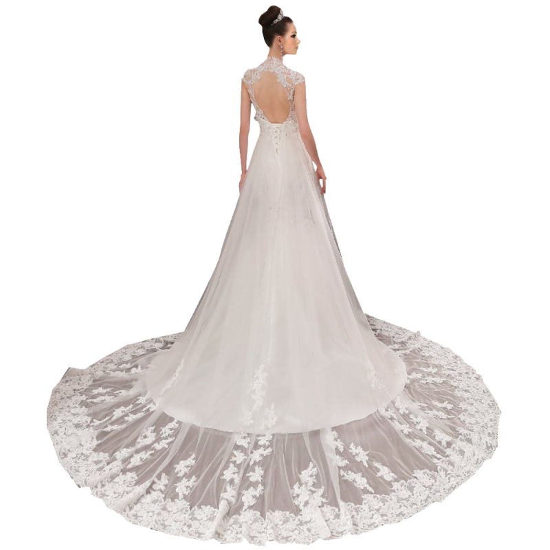 White Sleeveless Ball Gown