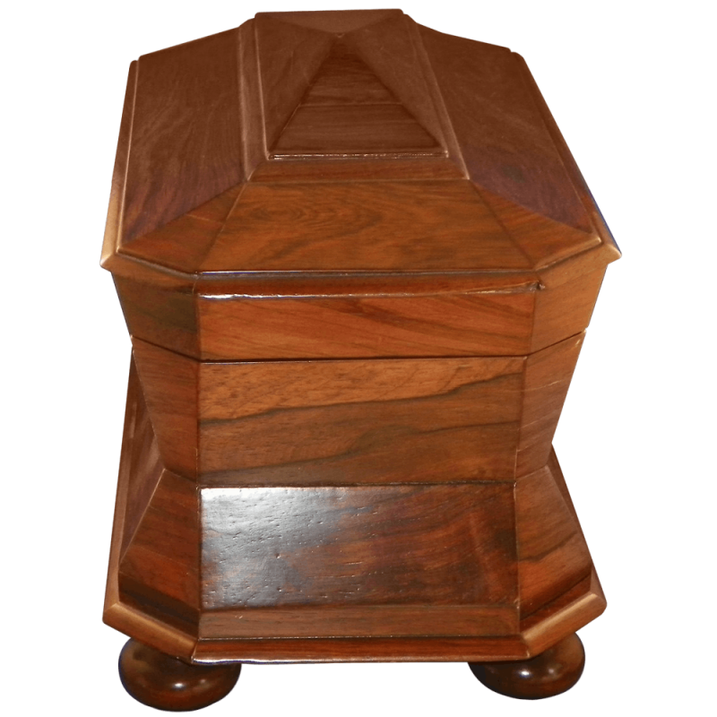 English Casket shaped Tea Caddy