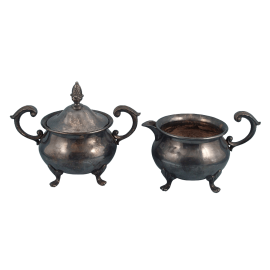 Epca Bristol Silver 110 Covered Sugar&Creamer