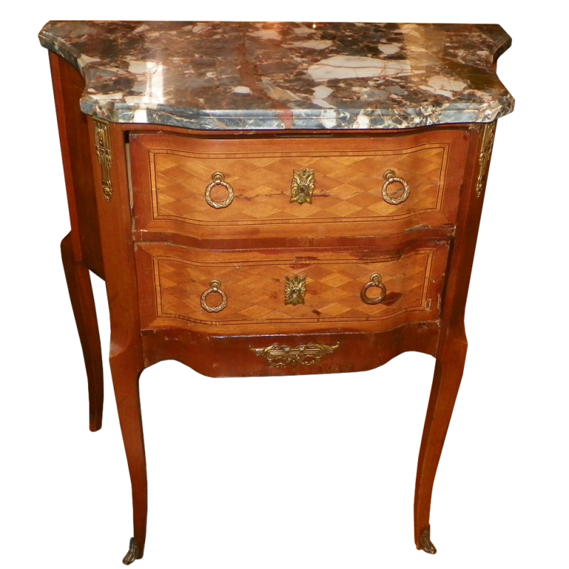 French Commode With Marble Top Circa 1920
