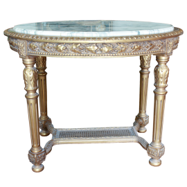 Oval French Gold Gesso Center Table