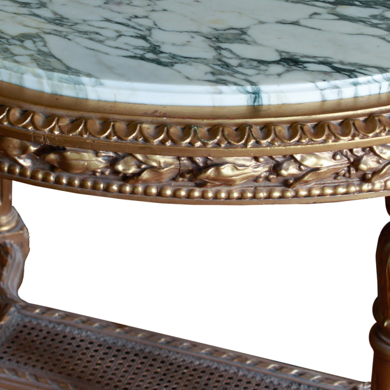 Oval French Gold Gesso Center Table