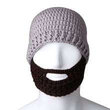 Unisex Knit Beanie Stubble Beard
