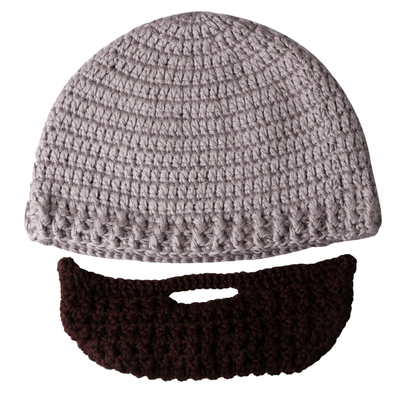Unisex Knit Beanie Stubble Beard