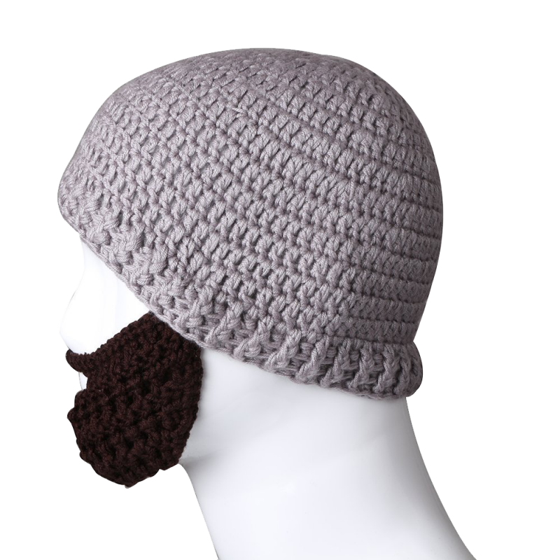 Unisex Knit Beanie Stubble Beard