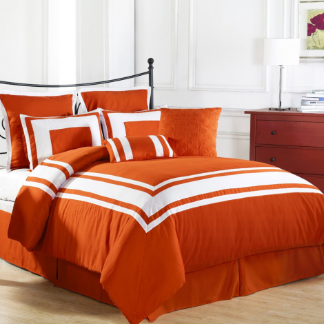 Cozy Beddings Lux Décor 8 Piece Comforter Set