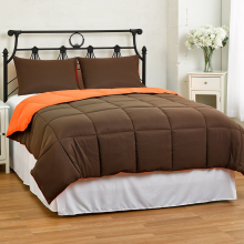 Lightweight Reversible Down Alternative Summer Comforter Set by ExceptionalSheets, Full Queen, Hunter Green Sage