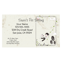 Pet Sitting Service Business Card