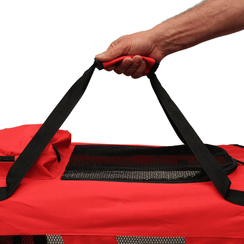Crate with Fleece Mat and Food Bag