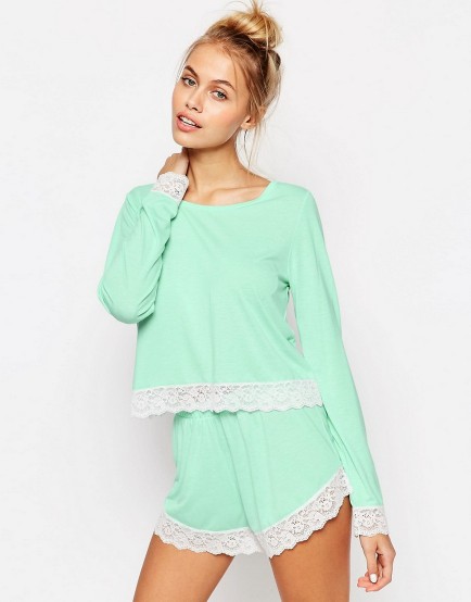Lace Trim Short Pyjama