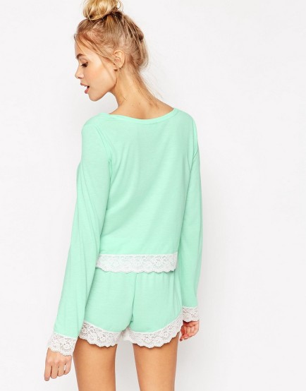 Lace Trim Short Pyjama