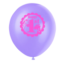 Pink Safari First Birthday Balloons