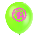 Pink Safari First Birthday Balloons