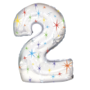 Multi Sparkles Number Balloon