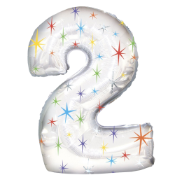 Multi Sparkles Number Balloon