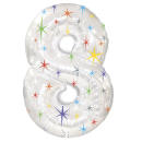 Multi Sparkles Number Balloon