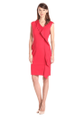 Asymmetrical Neck Ruffle Dress