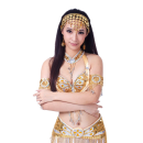 Tribal Belly Dance Costume Halter Gold Coins Bra Top